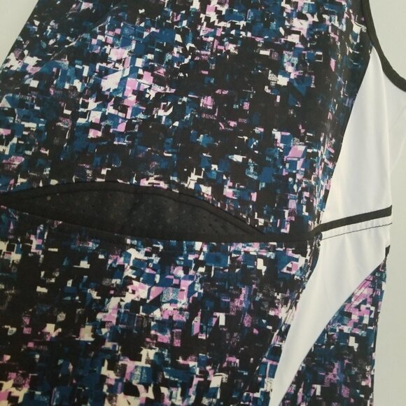 Tail Racerback Abstract Print Mesh Front Tank Top - Picture 6 of 11